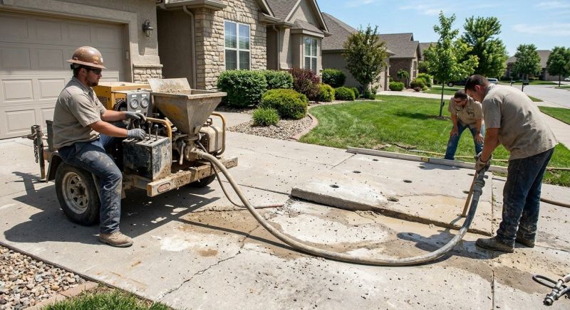 Driveway Slab Lifting in West Des Moines, IA