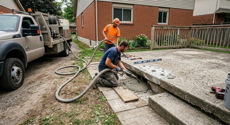 Patio Raising in West Des Moines, IA