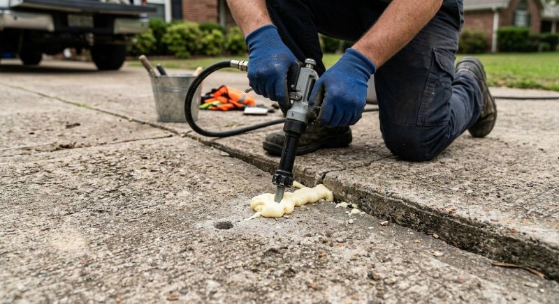 Sunken Driveway Lifting in West Des Moines, IA